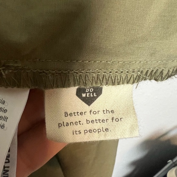 Madewell Button Front Cotton Poplin Tiered Dress Olive Green Size XSmall - Picture 6 of 10